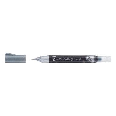 Pentel ecsettoll Dual Metallic - ezüst