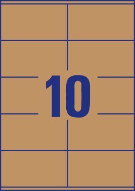 Avery barna Kraft papír címke 105 x 57 mm - barna