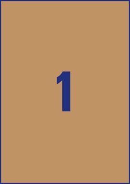 Avery barna Kraft papír címke 210 x 297 mm - barna