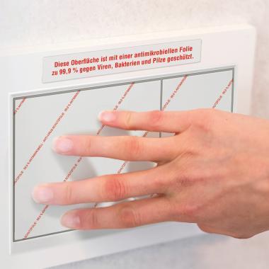 Antimikrobiális fóliacímke visszaszedhető 105x148mm átlátszó