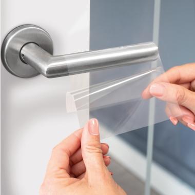 Antimikrobiális fóliacímke visszaszedhető 99,1 x 67,7 mm átlátszó