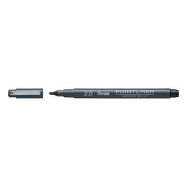 Pentel tűfilc kalligráfia Pointliner 2,0 mm - fekete