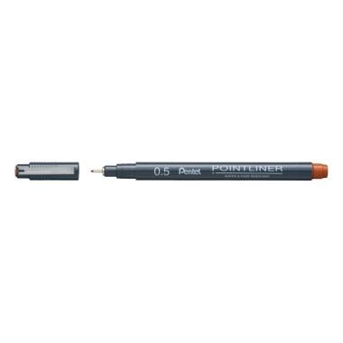 Pentel tűfilc Pointliner 0,5 mm - téglavörös
