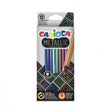 CARIOCA 12 db-os színesceruza metál