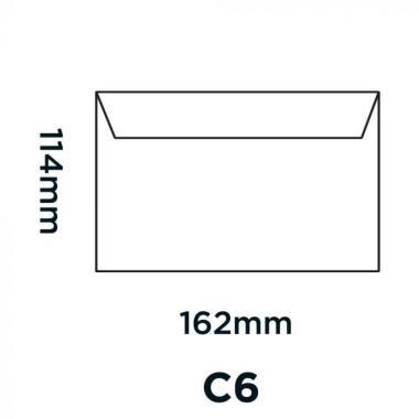 Boríték Krém 114 × 162 mm C6 (5 db/csomag)
