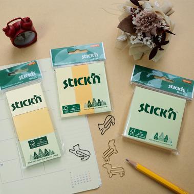 Stick\'n öntapadó jegyzettömb 76x25 mm, 3x50  lap - pasztell színek