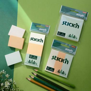 Stick\'n öntapadó jegyzettömb 76x25 mm, 3x50  lap - pasztell színek