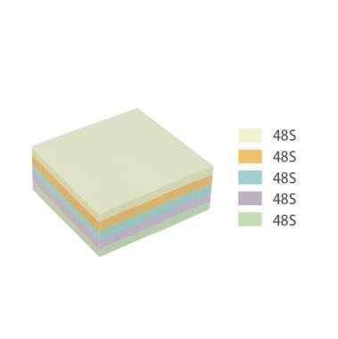 Stick\'n öntapadó jegyzettömb a rét színei 51x51 mm, 240 lap - pasztell színek (5 szín)