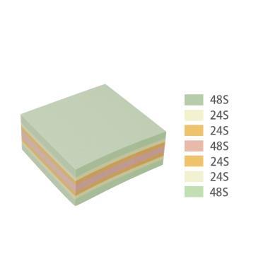 Stick\'n öntapadó jegyzettömb az erdő színei 51x51 mm, 5x48 lap - pasztell színek (4 szín)