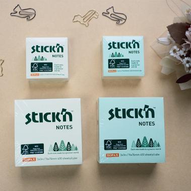 Stick\'n öntapadó jegyzettömb a rét színei 76x76 mm, 4x100  lap - pasztell színek