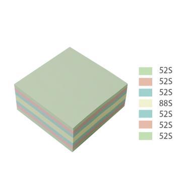 Stick\'n öntapadó jegyzettömb az erdő színei 76x76 mm, 4x100  lap - pasztell színek