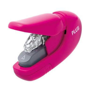 PLUS kapocsmentes tűző- és lyukasztógép - KÉZI - pink
