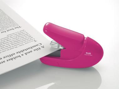 PLUS kapocsmentes tűző- és lyukasztógép - KÉZI - pink
