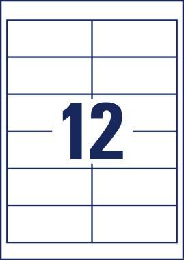 Avery univerzális címke - fehér 97 x 42,3 mm 50+15 lap promo