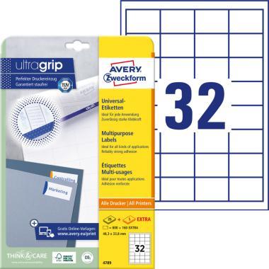 Avery univerzális címke - fehér 48,3 x 33,8 mm
