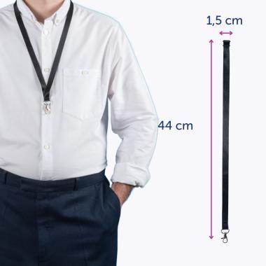 Avery nyakpánt újrahasznosított, 15 x 440 mm, 10 db - fekete