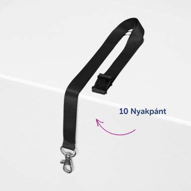 Avery nyakpánt újrahasznosított, 15 x 440 mm, 10 db - fekete