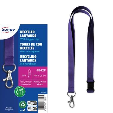 Avery nyakpánt újrahasznosított, 15 x 440 mm, 10 db - lila