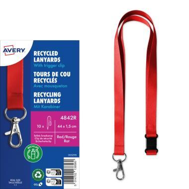 Avery nyakpánt fém kapoccsal 440 x 15 mm - piros