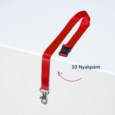 Avery nyakpánt fém kapoccsal 440 x 15 mm - piros