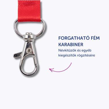 Avery nyakpánt fém kapoccsal 440 x 15 mm - piros