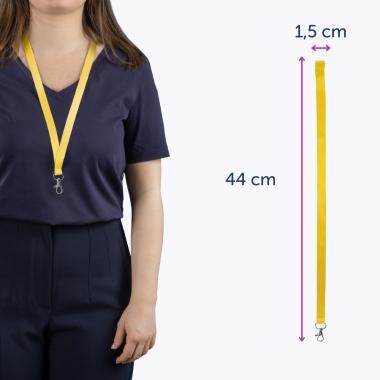 Avery nyakpánt újrahasznosított, 15 x 440 mm, 10 db - citromsárga