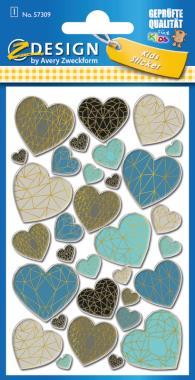 Avery Puffy 3D matrica szívek 1 ív