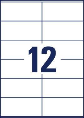 Avery univerzális címke - fehér 105 x 48 mm 50+15 lap promo