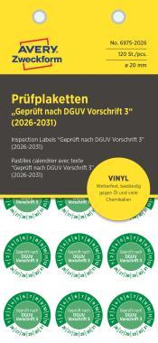 Avery időjárásálló öntapadó plakett Vinyl 