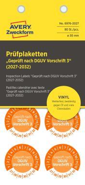 Avery időjárásálló öntapadó plakett Vinyl 