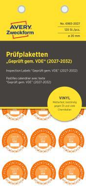 Avery időjárásálló öntapadó plakett Vinyl 