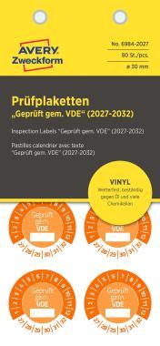 Avery időjárásálló öntapadó plakett Vinyl 