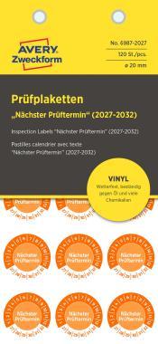 Avery időjárásálló öntapadó plakett Vinyl 