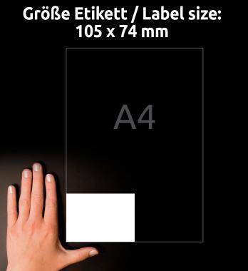 Avery csomagcímke 105 x 74 mm - fehér 300 ív