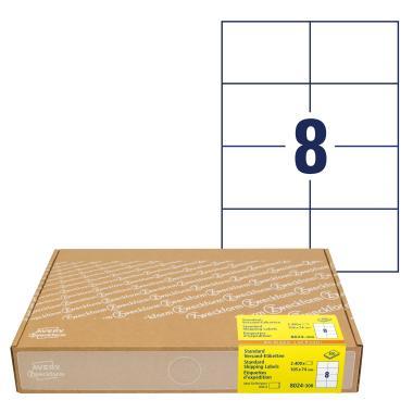 Avery csomagcímke 105 x 74 mm - fehér 300 ív