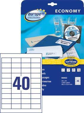 Avery Europe100 univerzális etikett 48,5 x 25,4 mm