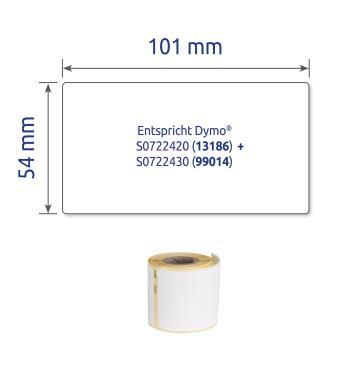 Avery tekercses öntapadó címke, termo nyomtatóhoz 54x101mm, 2.640 címke