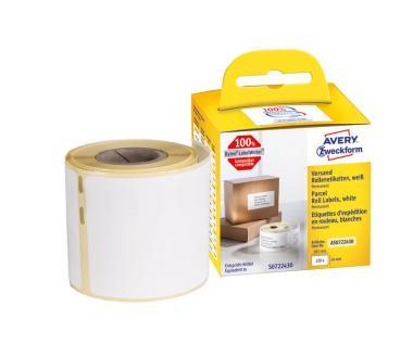 Avery tekercses öntapadó címke, termo nyomtatóhoz 101 x 54 mm, 220 címke