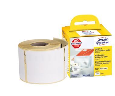 Avery tekercses öntapadó címke, termo nyomtatóhoz  70 x 54 mm, 320 címke