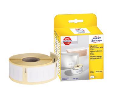 Avery tekercses öntapadó címke, termo nyomtatóhoz  54 x 25 mm, 500 címke