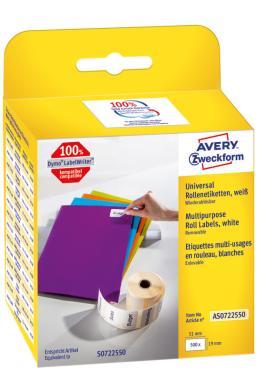 Avery tekercses öntapadó címke, termo nyomtatóhoz 19 x 51 mm, 500 címke