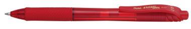 Pentel zselés rollertoll nyomógombos EnerGelX 0,7 mm - piros