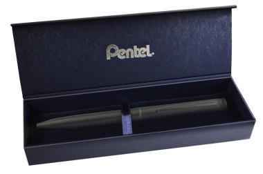 Pentel zselés rollertoll prémium fém EnerGel matt fekete 0,7 mm - kék tinta