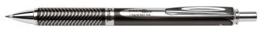 Pentel EnerGel prémium fém nyomógombos rollertoll 0,35 mm fekete – fekete tintával + ajándék kék tollbetéttel