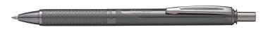 Pentel Energel prémium fém nyomógombos rollertoll 0,35 mm antracit – fekete tintával + ajándék kék tollbetéttel
