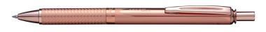 Pentel zselés rollertoll nyomógombos prémium fém EnerGel 0,7 mm rosegold – fekete tintával + ajándék kék tollbetéttel