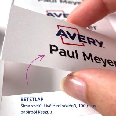 Avery névkitűző szett mágneses, 70 x 30 mm, 5 db - fémhatású