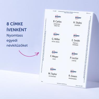 Avery Textilre ragasztható névcímke kerek ⌀ 65mm fehér