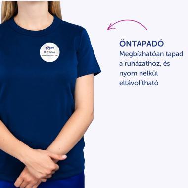 Avery Textilre ragasztható névcímke kerek ⌀ 65mm fehér