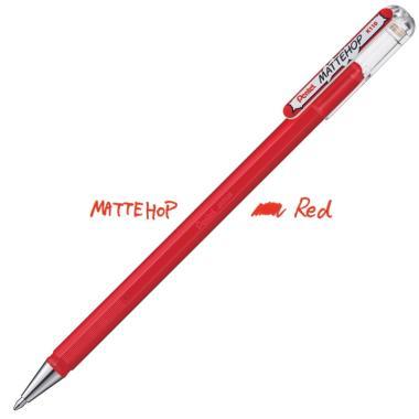 Pentel zselés rollertoll kupakos MATTEHOP 1,0 mm - piros